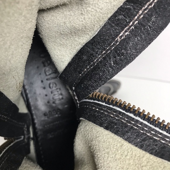 Bed Stu Black Distressed Leather Moto Two Side Zip Ankle Boots Womens Sz 7 - Picture 11 of 14